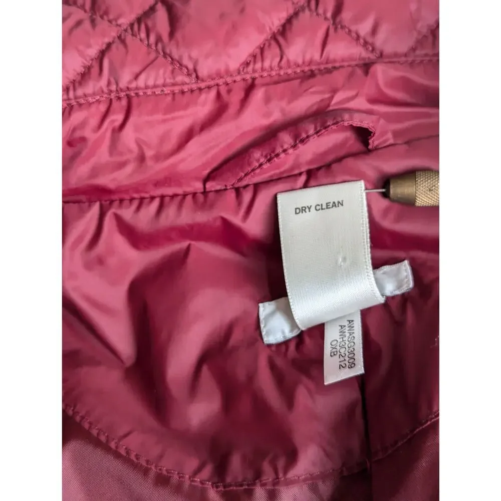 Vtge Cache Wmns M quilted jacket wine Y2K B38